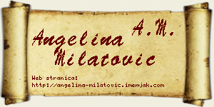Angelina Milatović vizit kartica